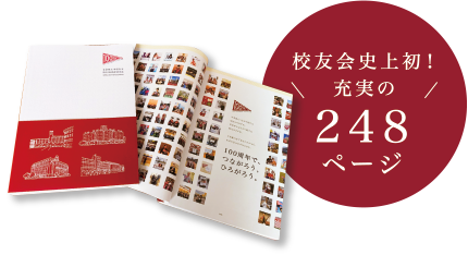 校友会史上初!充実の248ページ